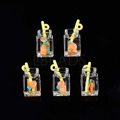 Imitation Drink Resin Pendants CRES-S359-32M-1