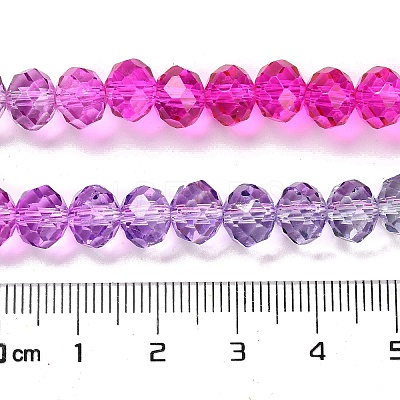 Transparent Painted Glass Beads Strands X1-DGLA-A034-T6mm-A06-1