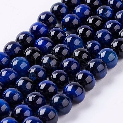 Natural Tiger Eye Bead Strands G-P276-03-8mm-1