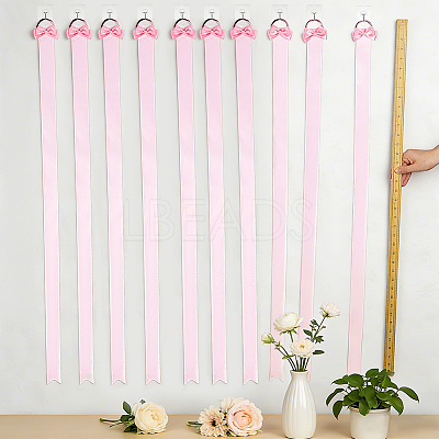 10Pcs Polyester Hairpin Hair Clip Holder Storage Organizer Hanging Ribbon HJEW-FG00050-1