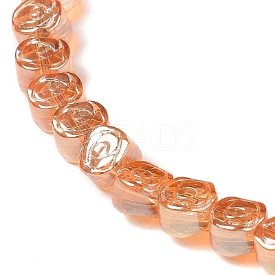 Electroplate Transparent Glass Beads Strands EGLA-L044-A-1