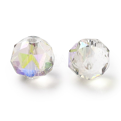 Electroplate Round Glass Beads EGLA-A043-01-FR01-1