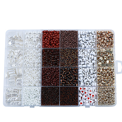 DIY 24 Style Acrylic & ABS Beads Jewelry Making Finding Kit DIY-NB0012-02C-1