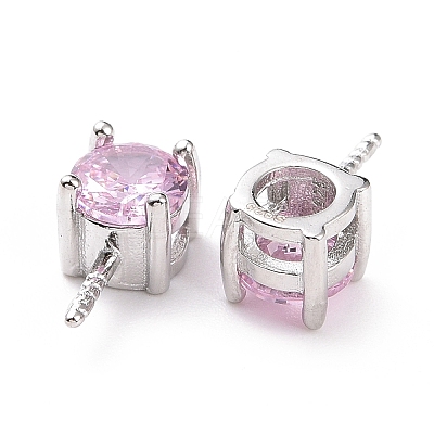 Rhodium Plated 925 Sterling Silver Peg Bails STER-D035-47P-06-1