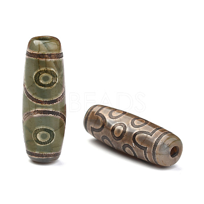 Tibetan Style dZi Beads TDZI-E004-27-1