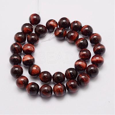 Natural & Dyed & Heated Tiger Eye Bead Strands G-P230-12-8mm-1