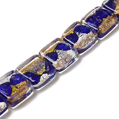 Handmade Gold Foil and Silver Foil Lampwork Beads FOIL-C001-01B-06-1