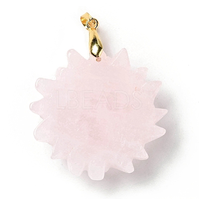 Natural Rose Quartz Pendants G-E043-01B-06G-1