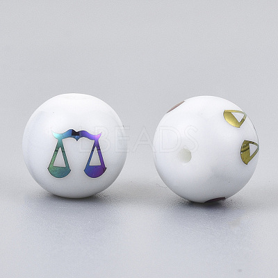 Electroplate Glass Beads EGLA-S178-11I-08-1