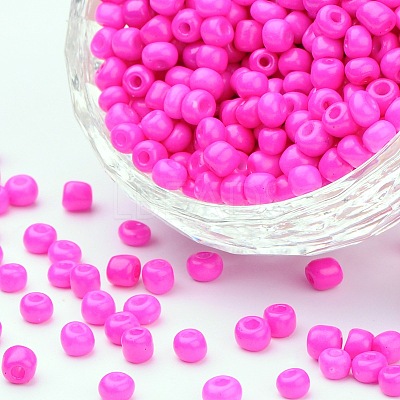 6/0 Baking Paint Glass Seed Beads X-SEED-S003-K24-1