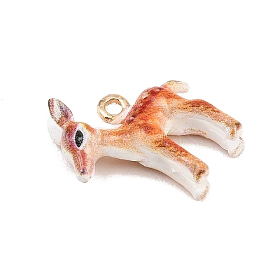 Animal Alloy Enamel Pendants X-ENAM-P264-03A-G-1