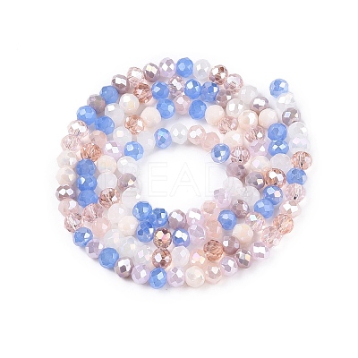 Electroplate Glass Beads Strands GLAA-T023-B16-05-1