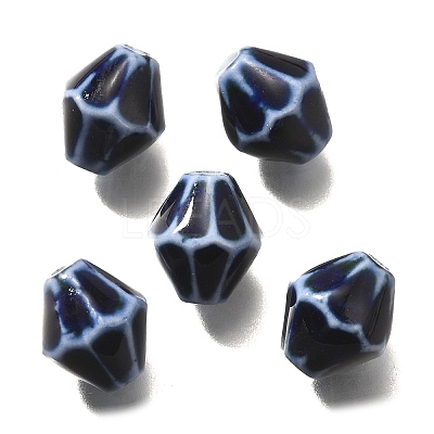 Vintage Style Glazed Ceramic Porcelain Beads PORC-H013-01-14-1