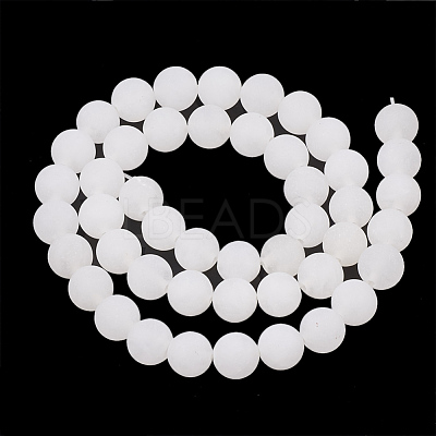 Natural White Jade Beads Strands G-T106-323-1