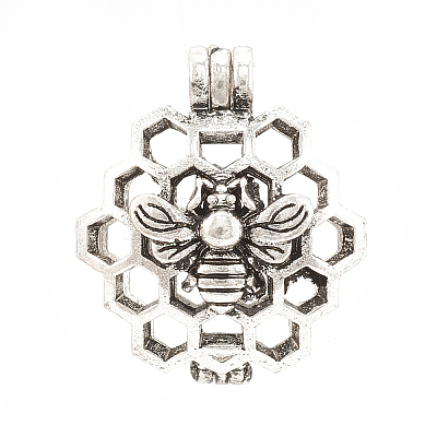 Alloy Locket Pendants X-PALLOY-S062-55AS-1
