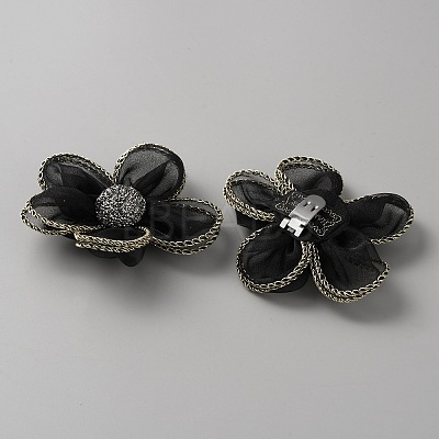 Lace & Plastic Detachable Shoe Buckle Clips FIND-WH0423-74B-1