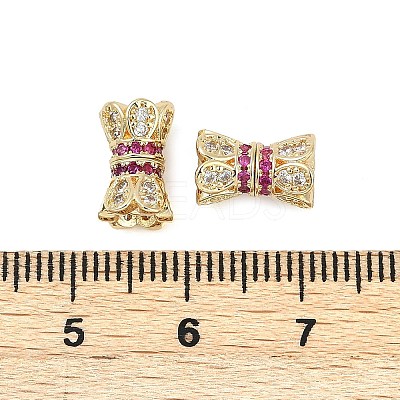 Brass Micro Pave Cubic Zirconia Screw Clasps KK-H202-15G-1