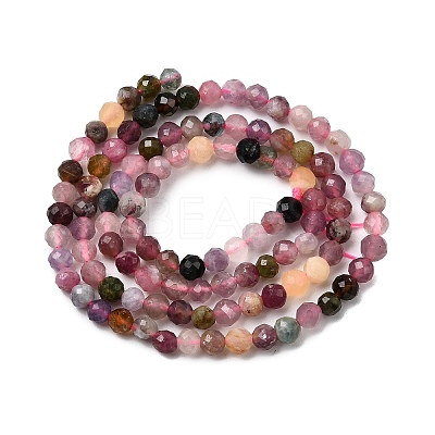 Natural Multicolor Tourmaline Beads Strands G-F460-31-1