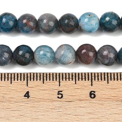 Round Natural Apatite Beads Strands G-K068-02-6mm-01-1