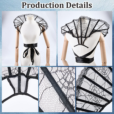 Lace Cape Collar AJEW-WH20091-001A-1