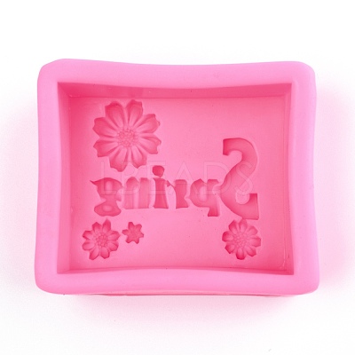 Word Spring Silicone Molds X-DIY-R078-21-1