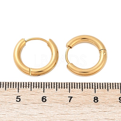 Ion Plating(IP) 304 Stainless Steel Huggie Hoop Earrings LS-EJEW-O087-06B-1
