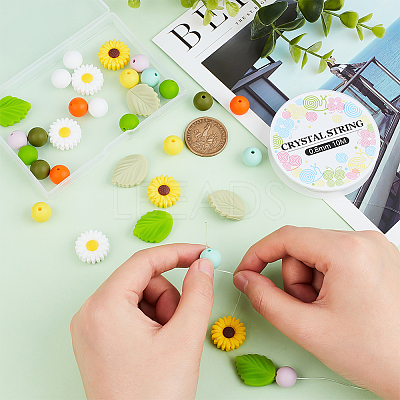 DIY Flower Leaf Bracelet Making Kit DIY-PH0009-33-1