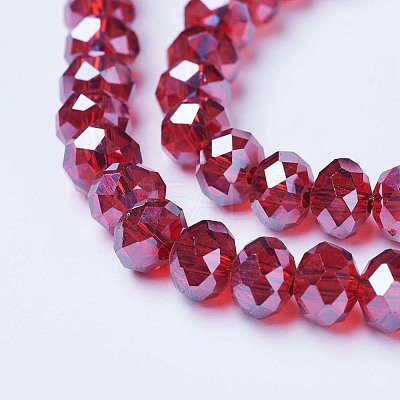Electroplate Glass Beads Strands EGLA-A034-T6mm-A06-1