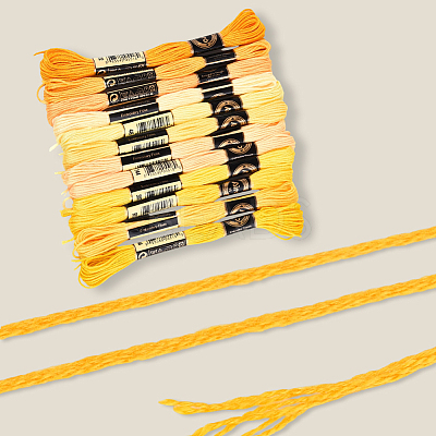 6-Ply Polyester Embroidery Floss OCOR-WH20074-01A-05-1