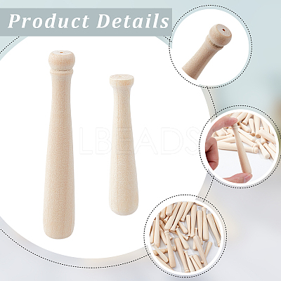 40Pcs 2 Styles Schima Wood Beads WOOD-GF0002-41-1