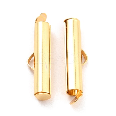 304 Stainless Steel Slide On End Clasp Tubes X-STAS-C044-08B-G-1