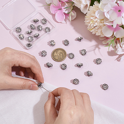24Pcs 1-Hole Zinc Alloy Buttons FIND-PH0026-97-1