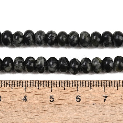 Natural Black Spot Jasper Beads Strands G-L647-D06-4x6mm-1