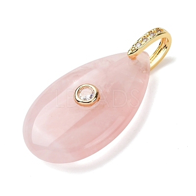 Natural Rose Quartz Pendants G-B188-01G-05-1