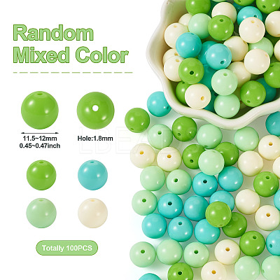 Opaque Acrylic Beads OACR-TAC0014-06D-1