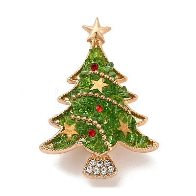 Christmas Alloy Rhinestone Lapel Pins for Backpack Clothes JEWB-C052-01A-KCG-1