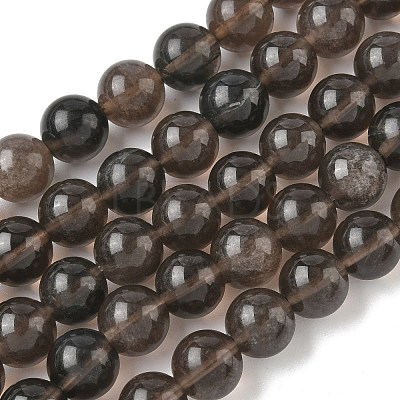 Natural Ice Obsidian Beads Strands G-P590-A03-10mm-01-1