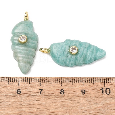 Natural Amazonite Carved Pendants G-H357-04G-04-1