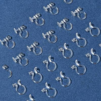 20Pcs 2 Styles Plastic Clip-on Earring Converters Findings KY-FS0001-27-1