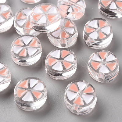 Transparent Enamel Acrylic Beads TACR-S155-005C-1