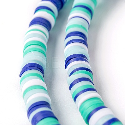 Handmade Polymer Clay Beads Strands CLAY-R089-6mm-T02B-14-1