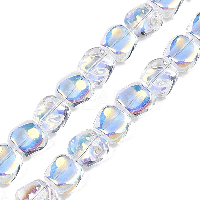 Electroplate Glass Beads Strands EGLA-N012-07B-1