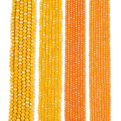 Electroplate Glass Beads Strands EGLA-A044-P4mm-B29-1