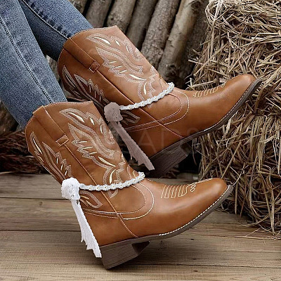 2Pcs Plastic Bead Snow Boot Decoration FIND-GF0009-08B-1
