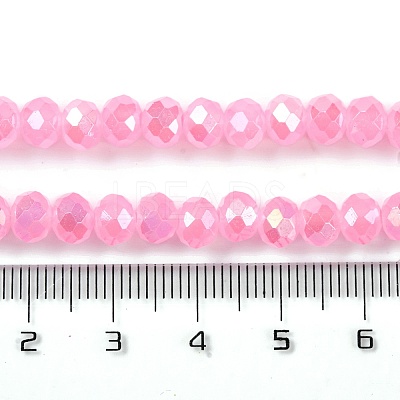 Baking Electroplate Glass Beads Strands DGLA-A039-J10mm-B16-1