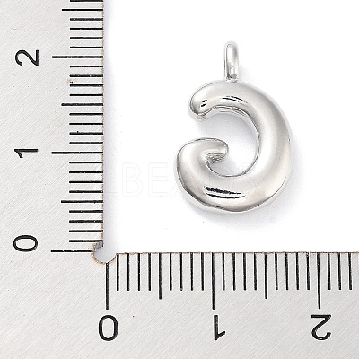 Rack Plating Brass Balloon Letter Pendants X-KK-C050-01P-G-1