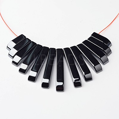 Grade AAA Non-magnetic Synthetic Hematite Rectangle Beads G-M076-03-1