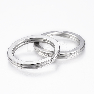 Tarnish Resistant 304 Stainless Steel Split Key Rings STAS-P177-1.6x28mm-P-1