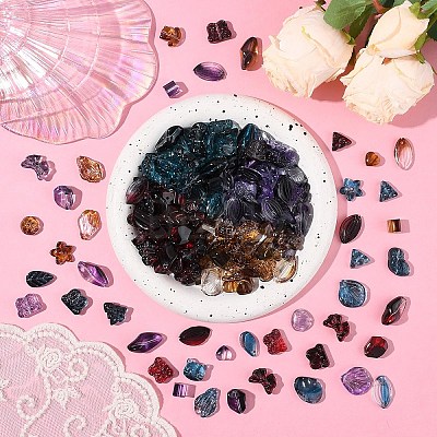 150Pcs Gradient Color Transparent Glass Beads GLAA-YW0004-91A-1