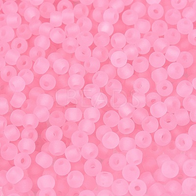 FGB Frosted Transparent Glass Seed Beads SEED-N013-02A-05-1